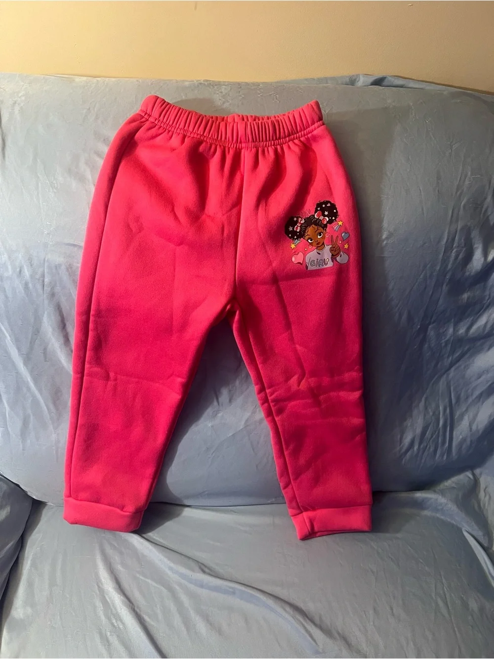 Girls' Pink Fleece Hoodie and Jogger Set